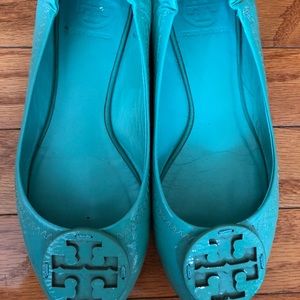Tory Burch Teal Ballet Shoes/Flats